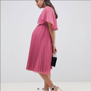 ASOS Pink Back Cape Maternity Dress